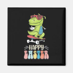 Imán Huevos de conejo de conejo de dinosaurio feliz de