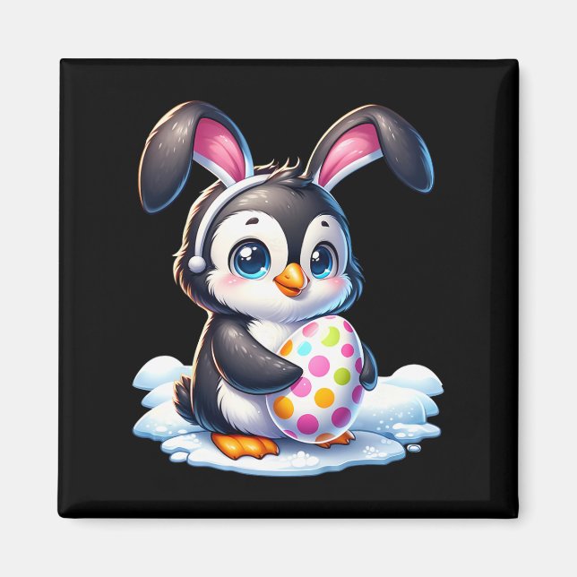 Imán Huevos de huevo Pingüino de Pascua conejo conejo c (Frente)