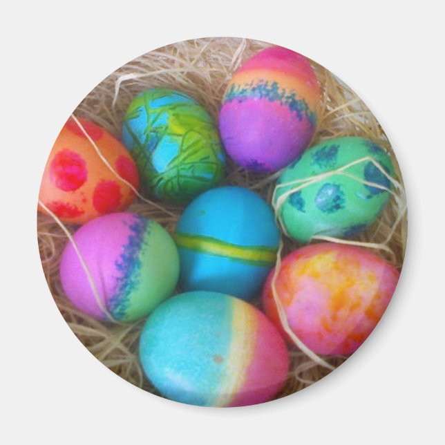Imán Huevos de Pascua coloridos (Frente)