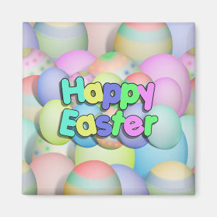 Imán Huevos de Pascua Coloridos - Feliz Pascua
