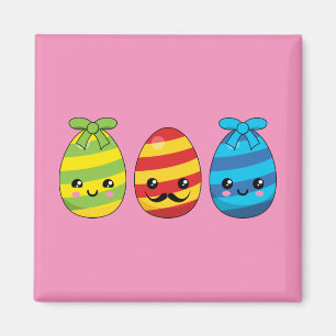 Imán Huevos de Pascua de Kawaii con cintas