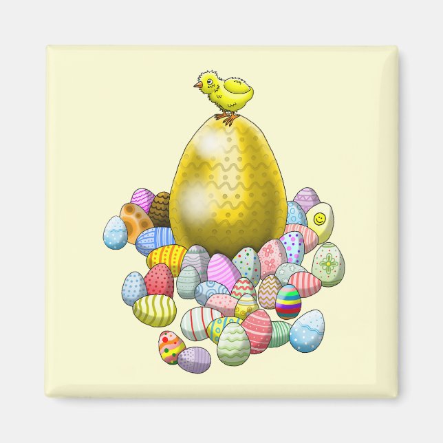 Imán Huevos de Pascua de Pollo (Frente)