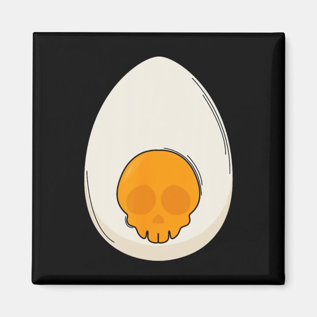 Imán Huevos esculpidos Ropa Diablo Cuernos Halloween Hu (Frente)