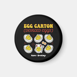 Imán Huevos Rellenos Retro de Seis Pack Fitness Chiste
