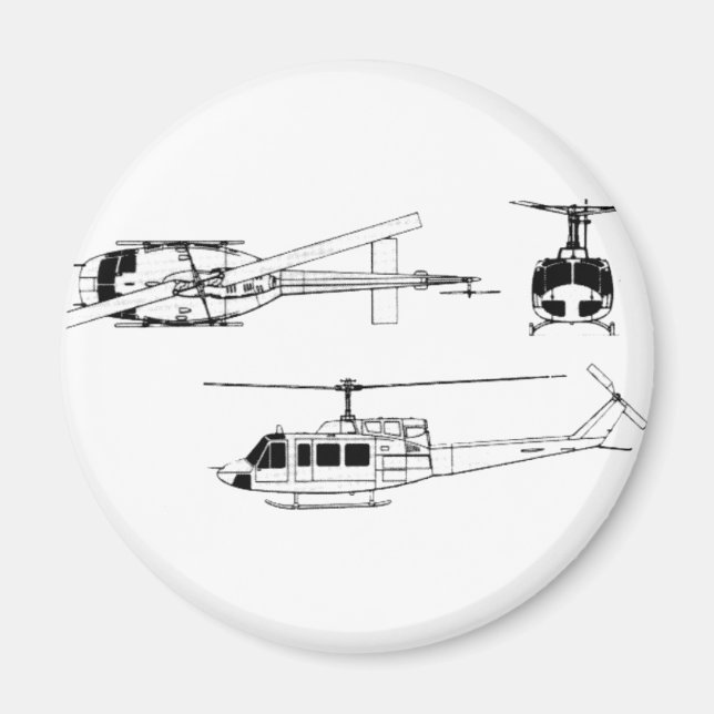 Imán Huey Blueprint UH1 (Iriquois) (Frente)