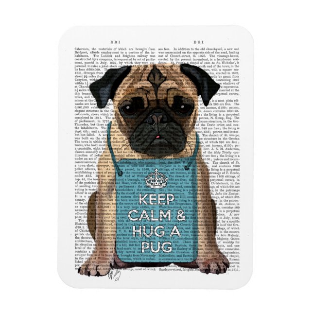 Imán Hug a Pug (Vertical)
