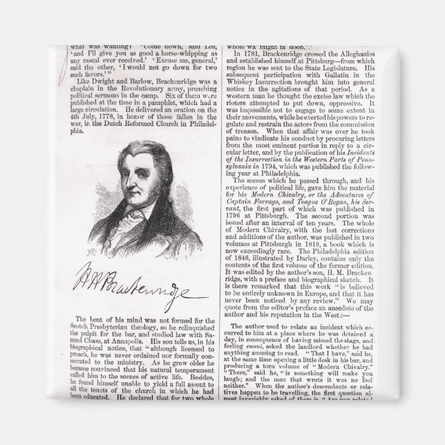 Imán Hugh Henry Brackenridge (Frente)