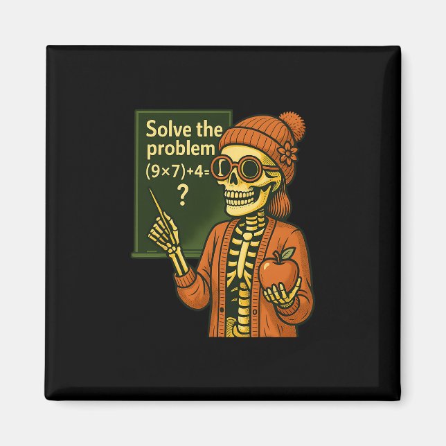 Imán Hugvyn Halloween Esqueleto Seis Siete 67 Meme Pemd (Frente)