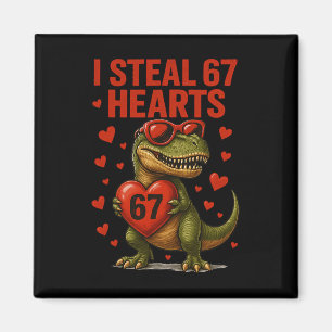 Imán Hugvyn robo 67 corazones San Valentín Dinosaurio S