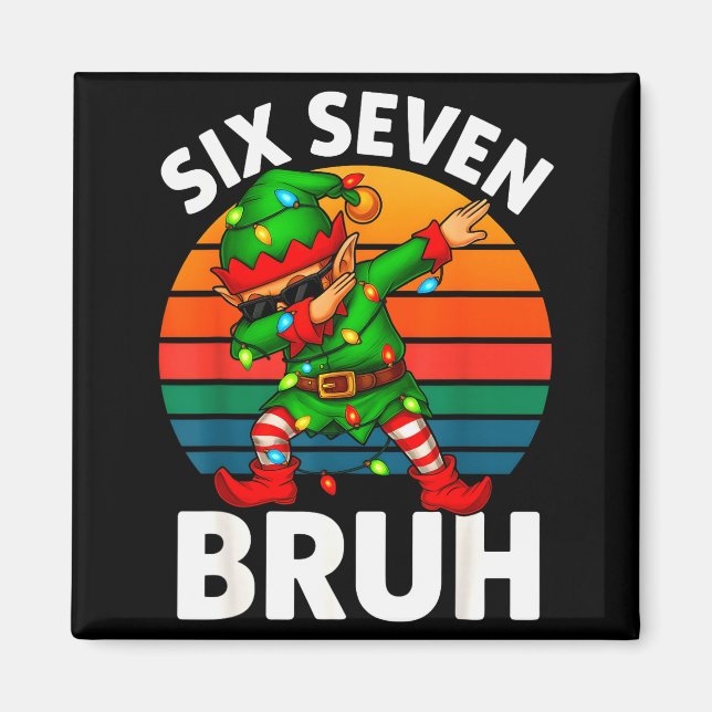 Imán Hugvyn Seis Siete 6 7 Meme haciendo Dabbing Elfo A (Frente)