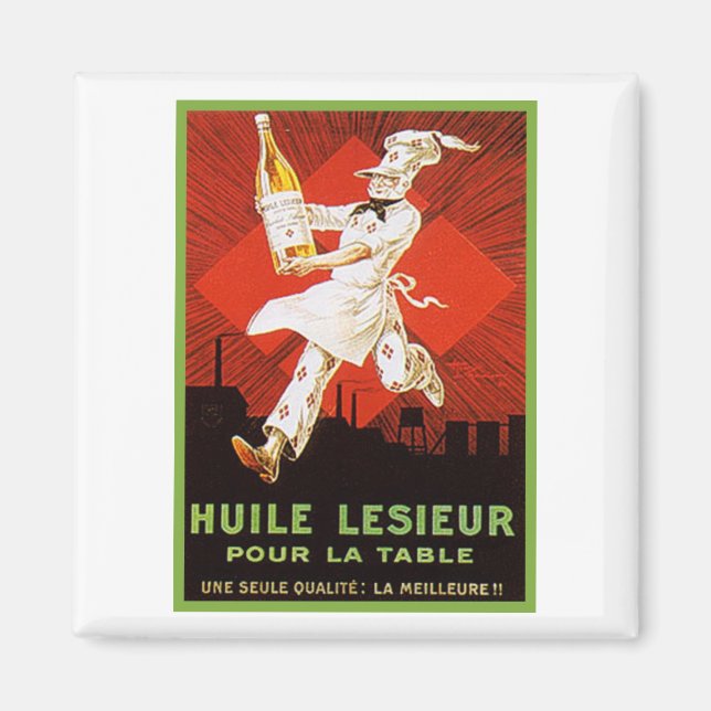 Imán Huile Lesieur Vintage Ad (Frente)