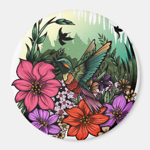 Imán Hummingbird Garden