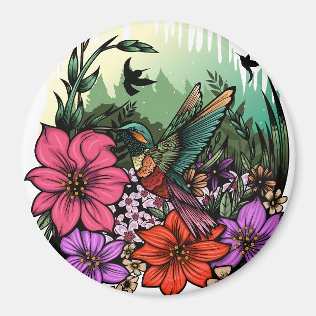 Imán Hummingbird Garden (Frente)