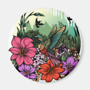 Imán Hummingbird Garden