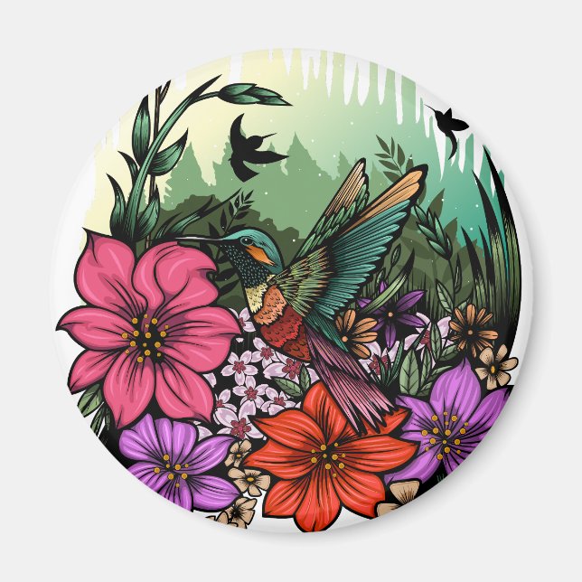 Imán Hummingbird Garden (Frente)