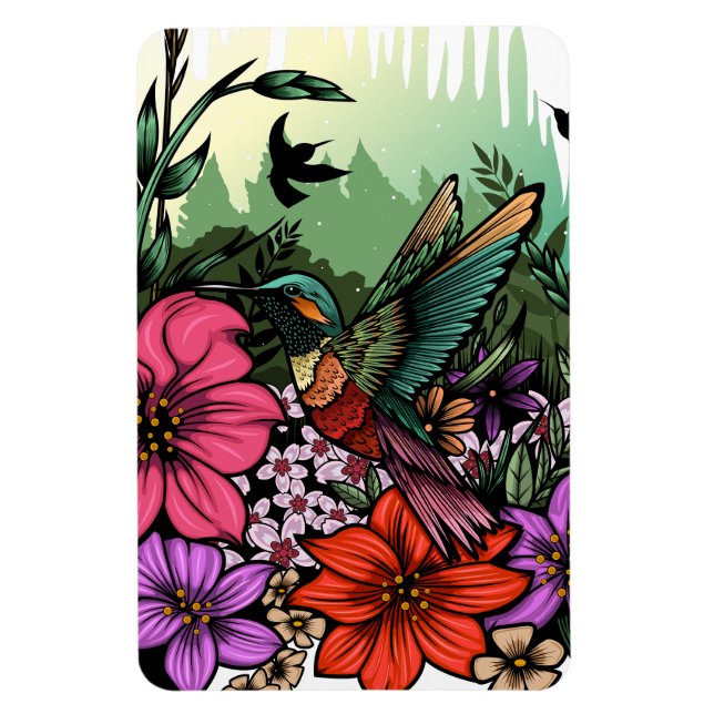 Imán Hummingbird Garden (Vertical)