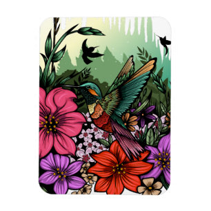 Imán Hummingbird Garden