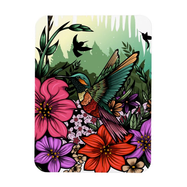 Imán Hummingbird Garden (Vertical)