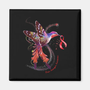 Imán Hummingbird Holgbird Burgundy Ribbon Aneurysm Aw