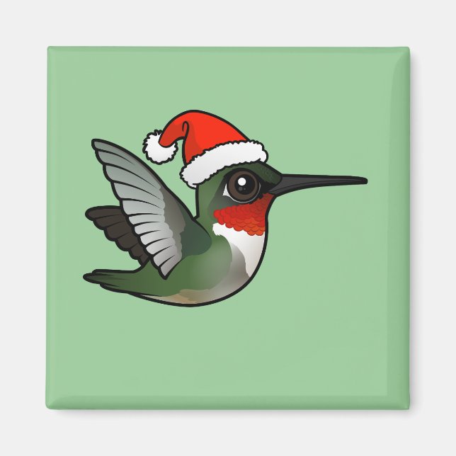 Imán Hummingbird navidades con trompeta (Frente)
