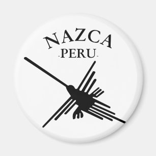 Imán Hummingbird Nazca Peru con texto curvo
