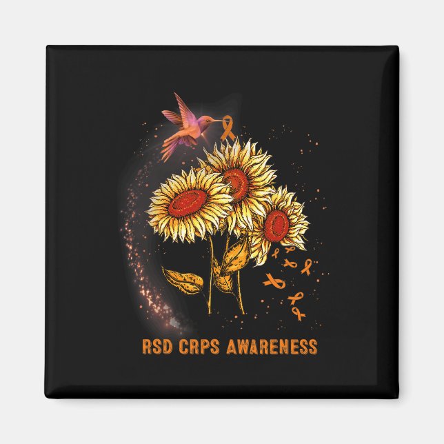 Imán Hummingbird Sunflower Rsd Crps Conciencia (Frente)