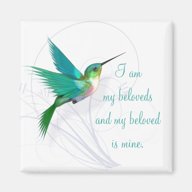 Imán Hummingbird Swirl Magnet ~ Mi Amado (Frente)
