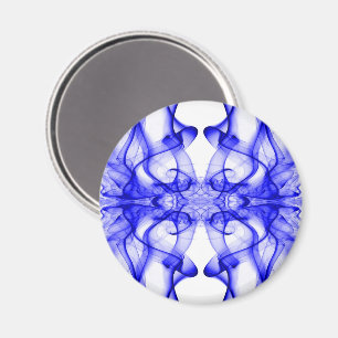 Imán Humo Azul Simétrico Minimalista Blanco
