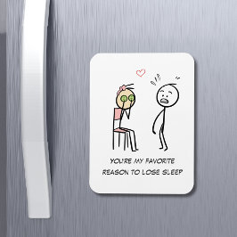 Imán Humor Cita Stickman Día de San Valentín cómico