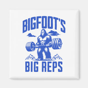 Imán Humor de elevación sasquatch Monocromo Gym Bigfoot