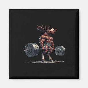 Imán Humor de gimnasio mortífero Moose Halterofilia Fit