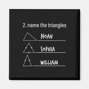 Imán Humor de Matemáticas Nombre Divertido Los Triángul