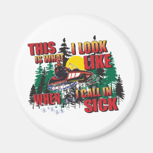 Imán Humor de moto de nieve