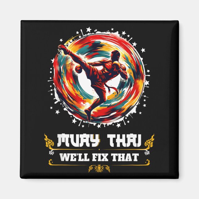 Imán Humor de Muay Thai MMA Boxeo Tailandés Kickboxing  (Frente)