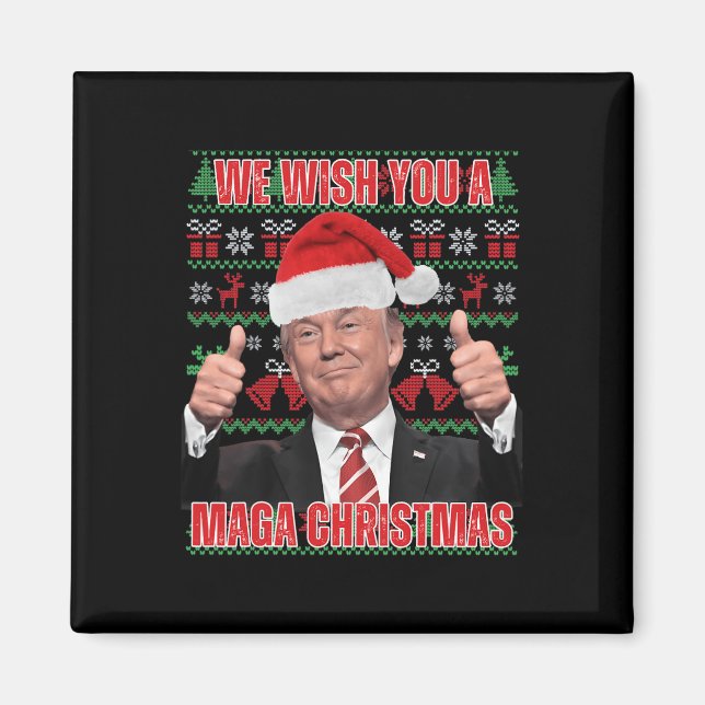 Imán Humor de Navidades de Santa Trump 2 (Frente)