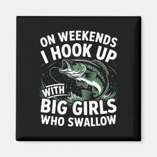Imán Humor de pesca de fin de semana pescador - enganch