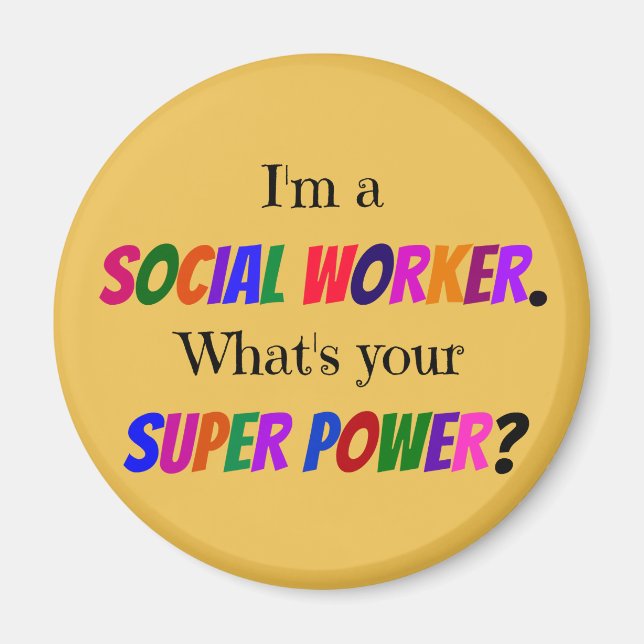 Imán Humor de trabajador social (Frente)