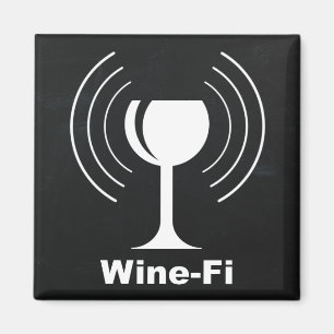 Imán Humor del amante del vino Vino-Fi