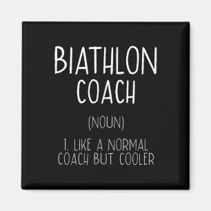 Imán Humor divertido de biatlón de definición de entren