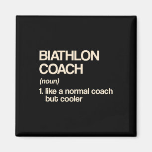 Imán Humor divertido de biatlón de definición de entren