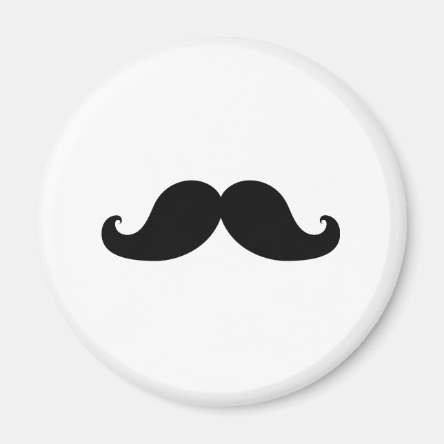 Imán Humor divertido de bigote negro (Frente)