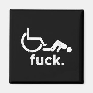 Imán Humor en silla de ruedas Discapacidad Gracioso Mem