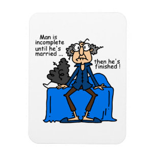 Imán Humor entonces acabado incompleto de la boda