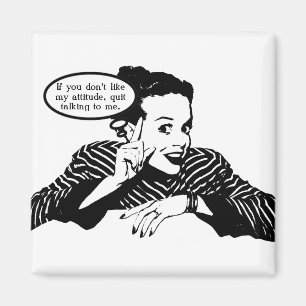 Imán Humor femenino retro