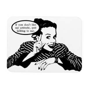 Imán Humor femenino retro