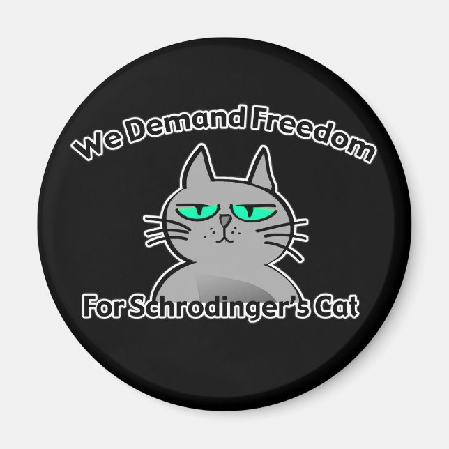 Imán Humor Geek gracioso de Schrodinger (Frente)