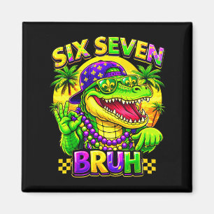 Imán Humor Mardi Gras 67 Seis Siete Lagarto Hermano Hom