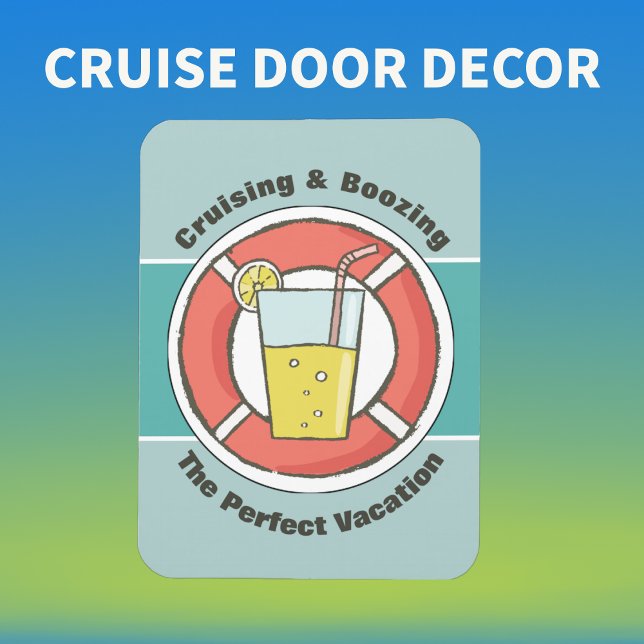 Imán Humor para cruceros - Crucero y Boozing (Subido por el creador)