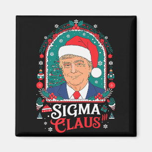 Imán Humor político festivo Sigma Claus Trump sombrero