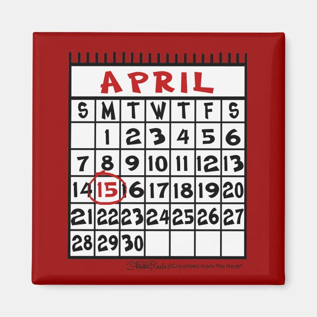 Imán Humor tributario del 15 de abril (Frente)